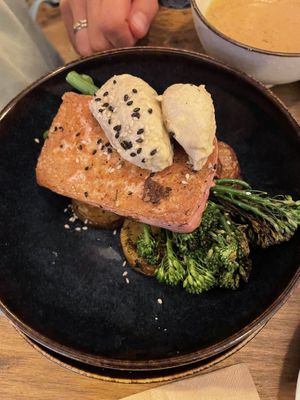 Tofu-salmon  at Meet Vegano in Malaga