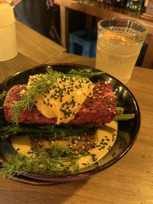 Salm’n broccolini bowl  at Meet Vegano in Malaga