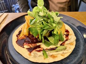 Wine braised tempeh  at Meet Vegano in Malaga