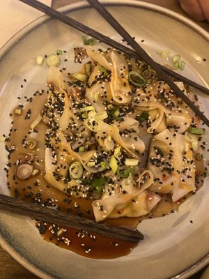Truffle dumplings  at Meet Vegano in Malaga