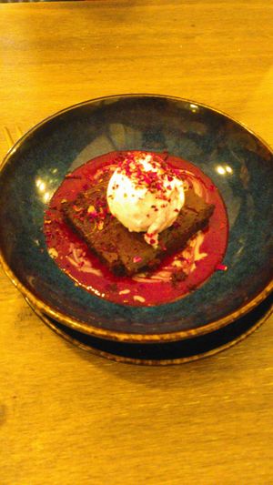 Brownie at Meet Vegano in Malaga