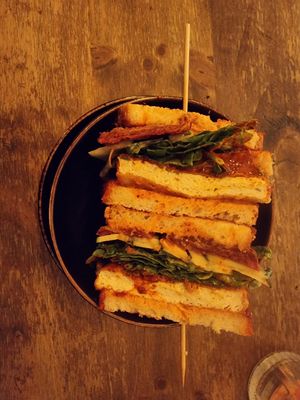 The signature Meet sandwich at Meet Vegano in Malaga