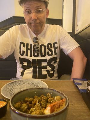 Did I mention the DEEP FRIED OLIVES?  at Meet Vegano in Malaga