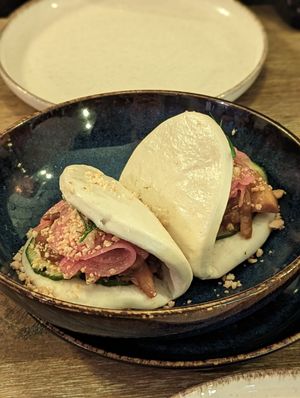 Bao buns at Meet Vegano in Malaga