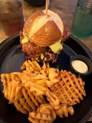 Mushroom burger  at Meet Vegano in Malaga