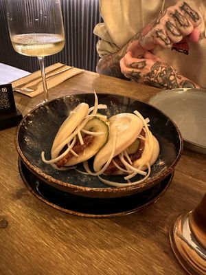Bao buns  at Meet Vegano in Malaga