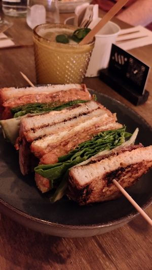 Meet sandwich with House lemonade at Meet Vegano in Malaga