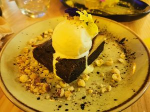 Brownie at Meet Vegano in Malaga