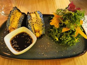 Sushi sandwich at Meet Vegano in Malaga