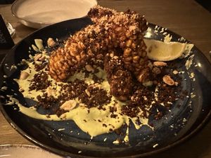 Bbq corn  at Meet Vegano in Malaga