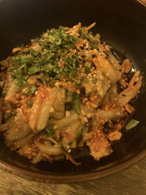 Satay noodles  at Meet Vegano in Malaga