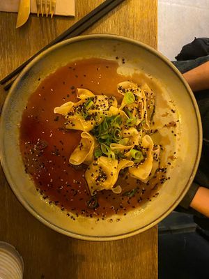 The Edamame Dumplings  at Meet Vegano in Malaga