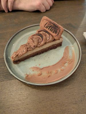 Lotus cheesecake at Meet Vegano in Malaga