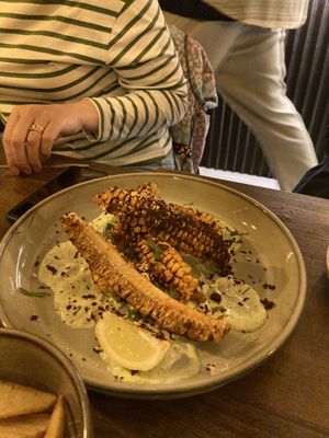 Our favourite- barbecue corn ribs  at Meet Vegano in Malaga