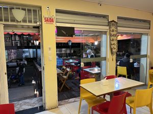 From inside out   at Kebab Faruk in Florianopolis