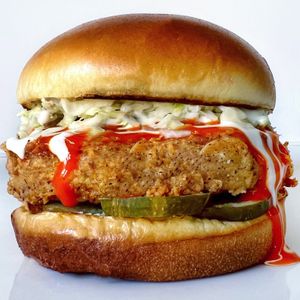 Crispy Chick’n Sandwich with Buffalo & Ranch  at The Gray Zebra in Los Angeles