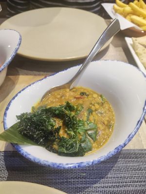 Lentil curry at Ayubowan in Glossop