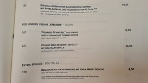 Vegan options at Weinhaus Drosselhof in Ruedesheim Am Rhein