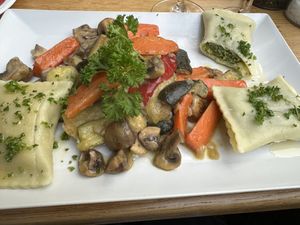  Vegan German ravioli   at Weinhaus Drosselhof in Ruedesheim Am Rhein