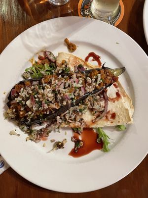 Stuffed Eggplant   at Granite Belt Brewery in Stanthorpe