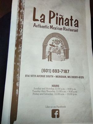 Nice restaurant at La Pinata in Meridian