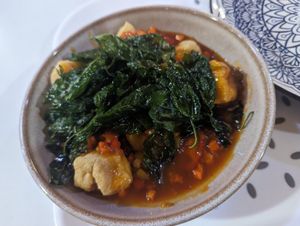 5 flavour tofu with holy basil at Lemongrass Thai Street Food in Sheffield