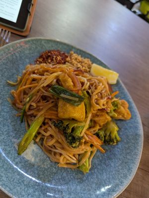 Vegan pad thai at Lemongrass Thai Street Food in Sheffield
