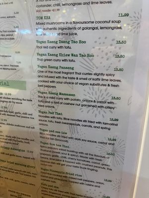 Menu June 2025  at Lemongrass Thai Street Food in Sheffield