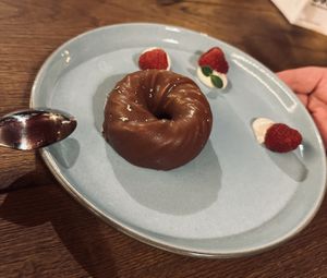 Salted caramel chocolate dessert   at Kurhaus Bar in Lenzerheide