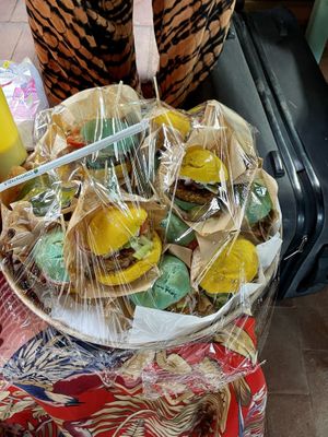 Vegetarian burgers (have mayo so not vegan)  at Amanda Market in Dahab