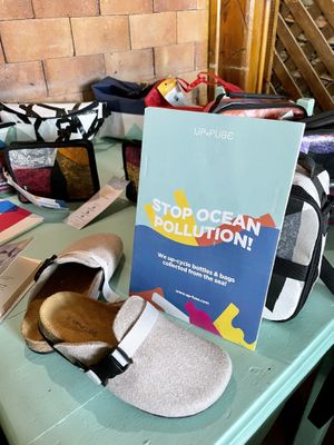 Things made from old car tires and recycled plastic  at Amanda Market in Dahab