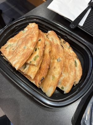 Scallion pancakes   at Mógū Modern Chinese Kitchen in Farmingdale