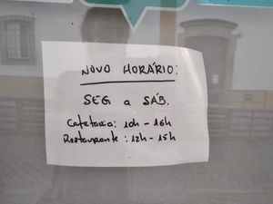 Updated opening hours as for 30.09.21 at Salsa Verde in Evora