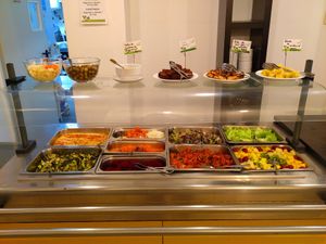 The salad buffet at Salsa Verde in Evora