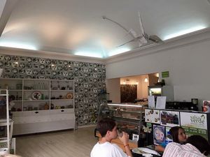 Buffet is on the far side of the counter, to the right at Salsa Verde in Evora