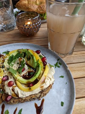 Exotik Stulle und Rhabarbersaft-Schorle at Smuk in Heilbronn