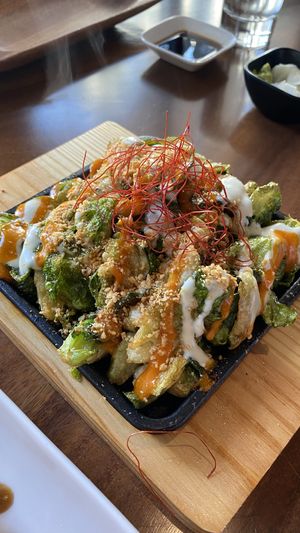 Brussel sprouts  at Tane Vegan Izakaya in Berkeley