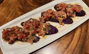 Eggplant Tataki #Veganuary at Tane Vegan Izakaya in Berkeley