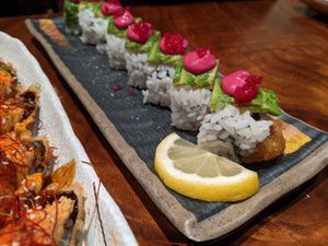 Ewa specialty roll -- the best of the four rolls I have tried so far... So good! at Tane Vegan Izakaya in Berkeley