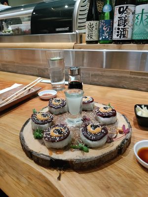 Barbers - I got the spicy one at Tane Vegan Izakaya in Berkeley