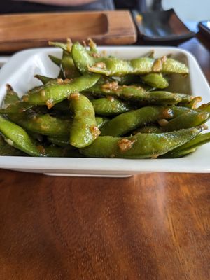 Garlic Edamame at Tane Vegan Izakaya in Berkeley