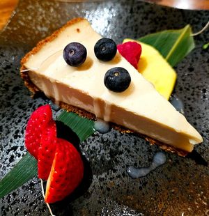 Yuzu cheesecakep #Veganuary at Tane Vegan Izakaya in Berkeley