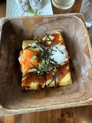 agedashi tofu  at Tane Vegan Izakaya in Berkeley