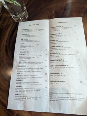  at Tane Vegan Izakaya in Berkeley