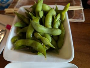 Garlic Edaname (plain) at Tane Vegan Izakaya in Berkeley