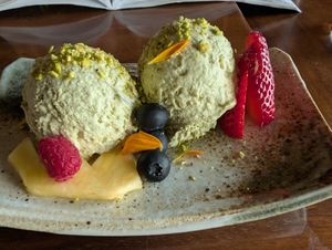 Pistachio Ice Cream at Tane Vegan Izakaya in Berkeley