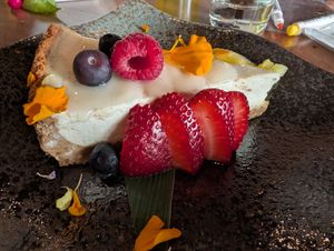 Yuzu Cheesecake at Tane Vegan Izakaya in Berkeley