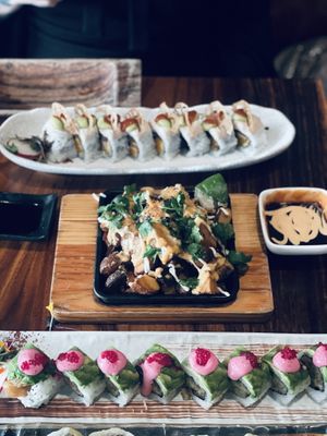 Ewa and Manila Dunes rolls  at Tane Vegan Izakaya in Berkeley