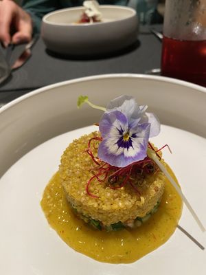 Quinoa tabouleh met mango chutney  at Vege•ta•ble in Wortegem-petegem