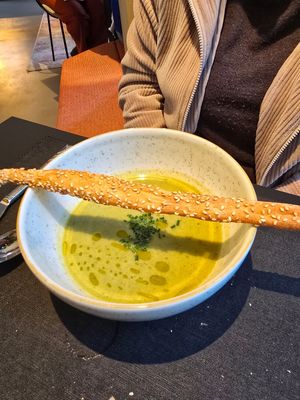 Courgette soup at Vege•ta•ble in Wortegem-petegem